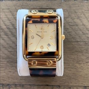 Michael Kors tortoise cuff watch